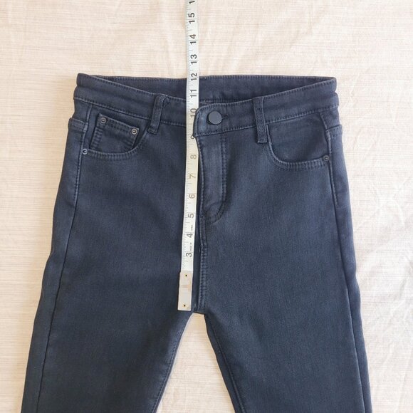 Black FLEECE WARM Jeans, Cozy Winter Jeans, Skinny Denim Pants, Size 29 - Picture 9 of 9